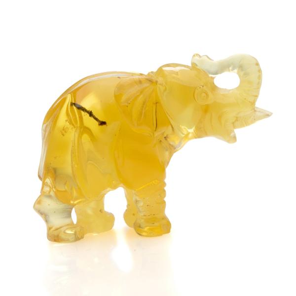 Elefant „Gelblich mit Pflanzeneinschluss“