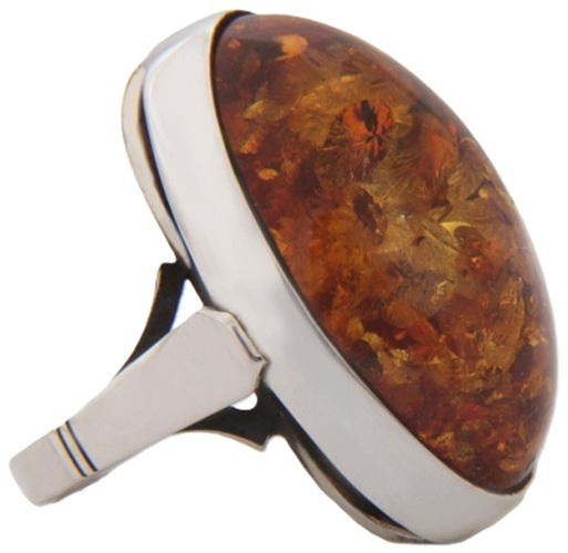 Bernstein Ring "Feuerblüte"