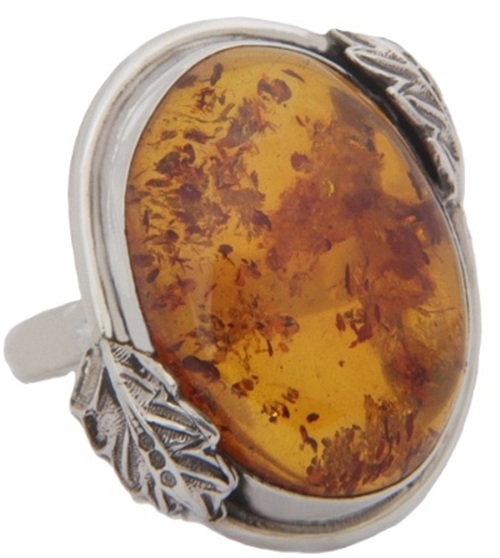 Bernstein Ring "Herbstblatt"