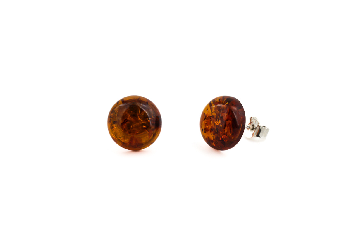 Ohrringe „Vollmond“ Cognac