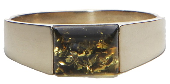 Bernstein  Ring „Sonnenschein“ grün