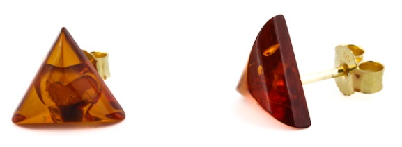 Ohrringe „Pyramide“ Cognac